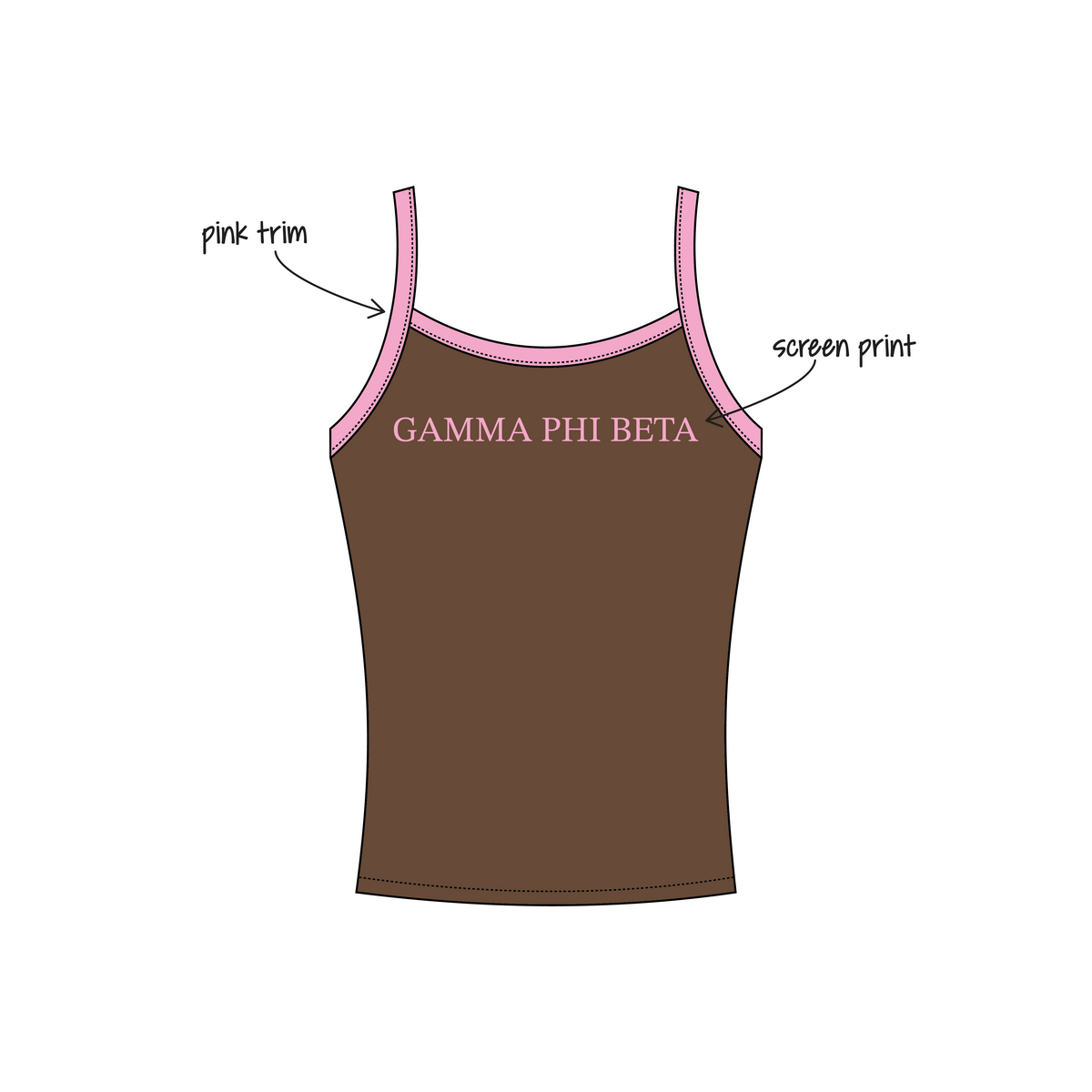 George Mason University x Gamma Phi Beta 'Fall Merch' Evie Tank Top