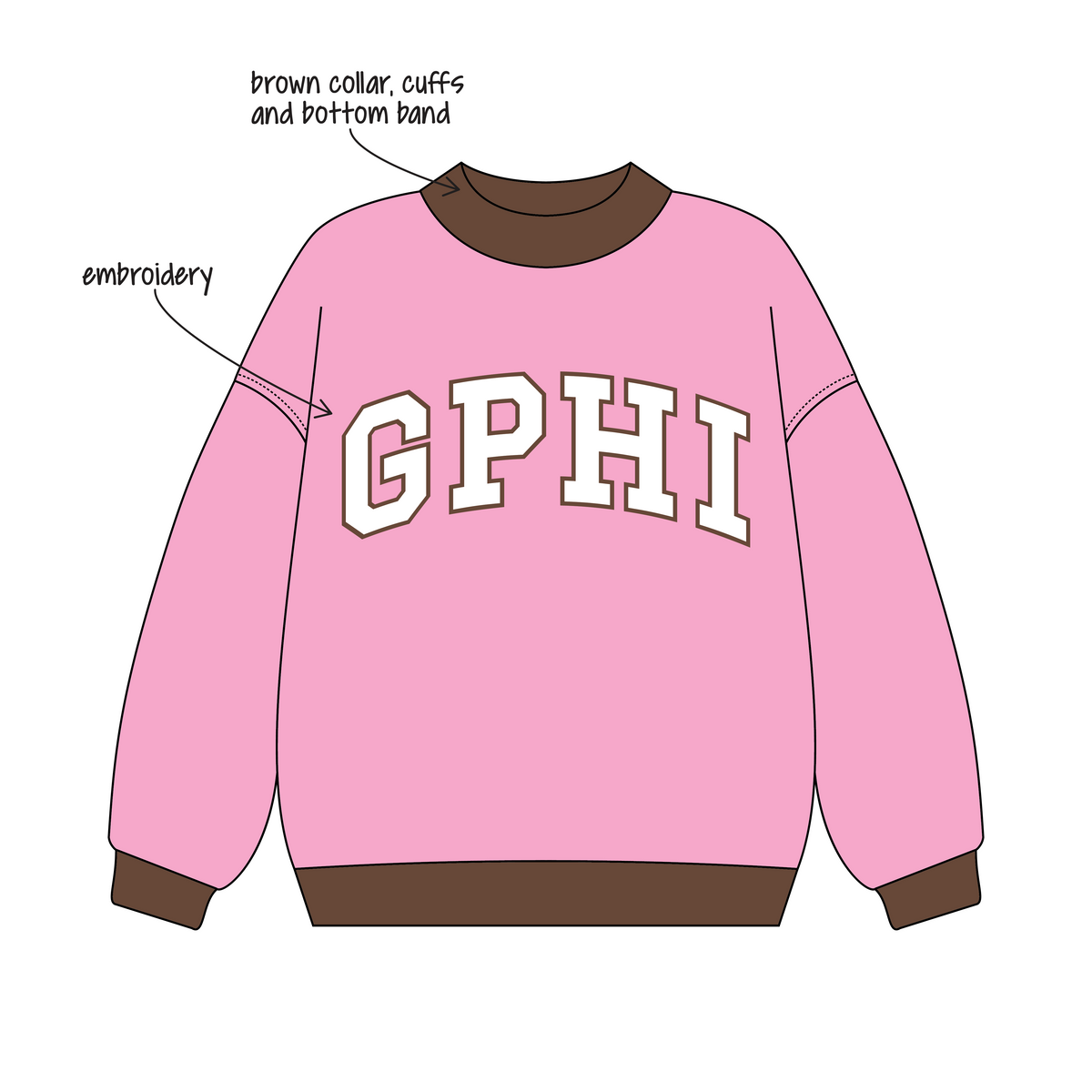 George Mason University x Gamma Phi Beta 'Fall Merch' Signature Mockneck