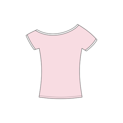 Purdue University x Gamma Phi Beta 'pr drop' Blaine Off-the-Shoulder Baby Tee