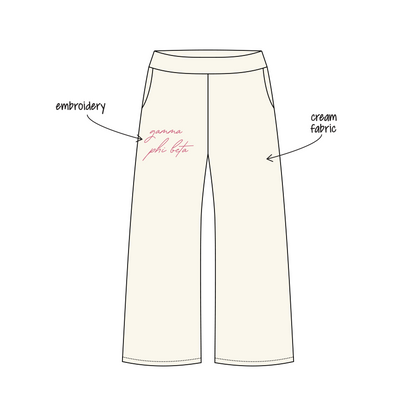 Purdue University x Gamma Phi Beta 'fall pr' Jagger Wide-Leg Sweatpants