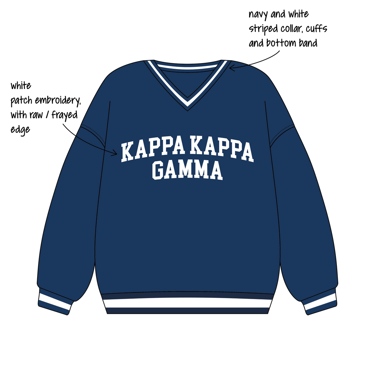 University of Missouri (Mizzou) x Kappa Kappa Gamma 'parent's weekend' Signature V Crewneck