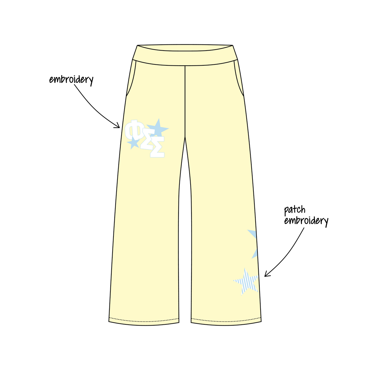 James Madison University x Phi Sigma Sigma 'Fall 2026 set' Jagger Wide-Leg Sweatpants