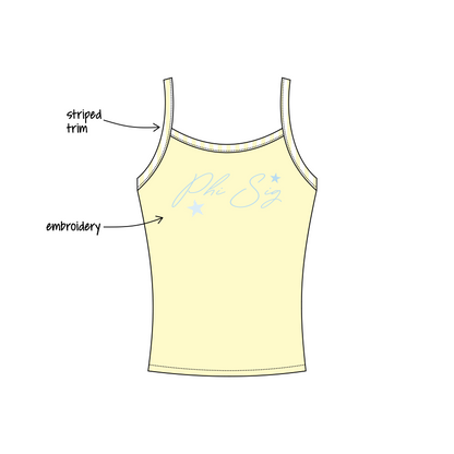 James Madison University x Phi Sigma Sigma 'Fall 2026 set' Evie Tank Top