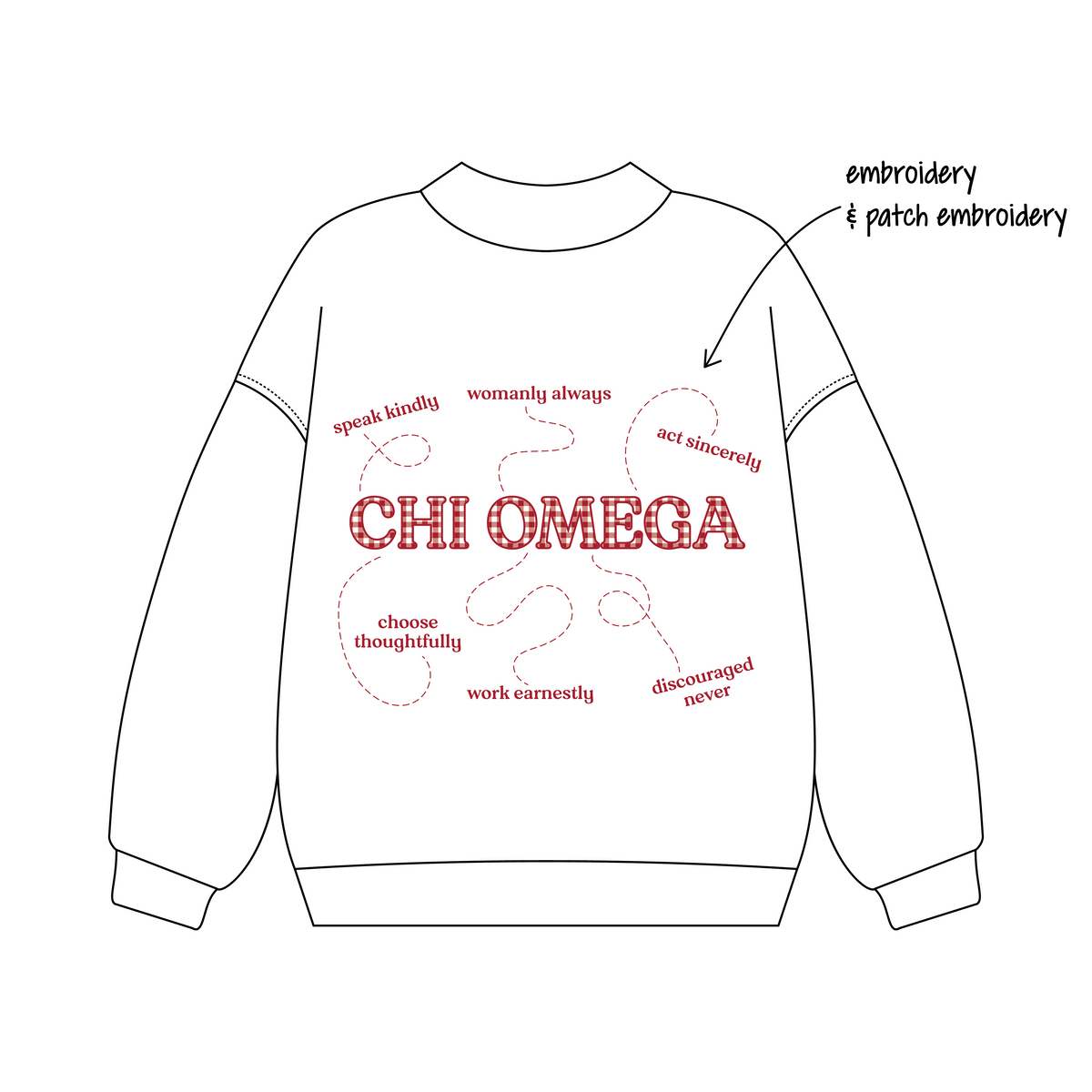 University of Arizona x Chi Omega 'Merch drop' Signature Mockneck