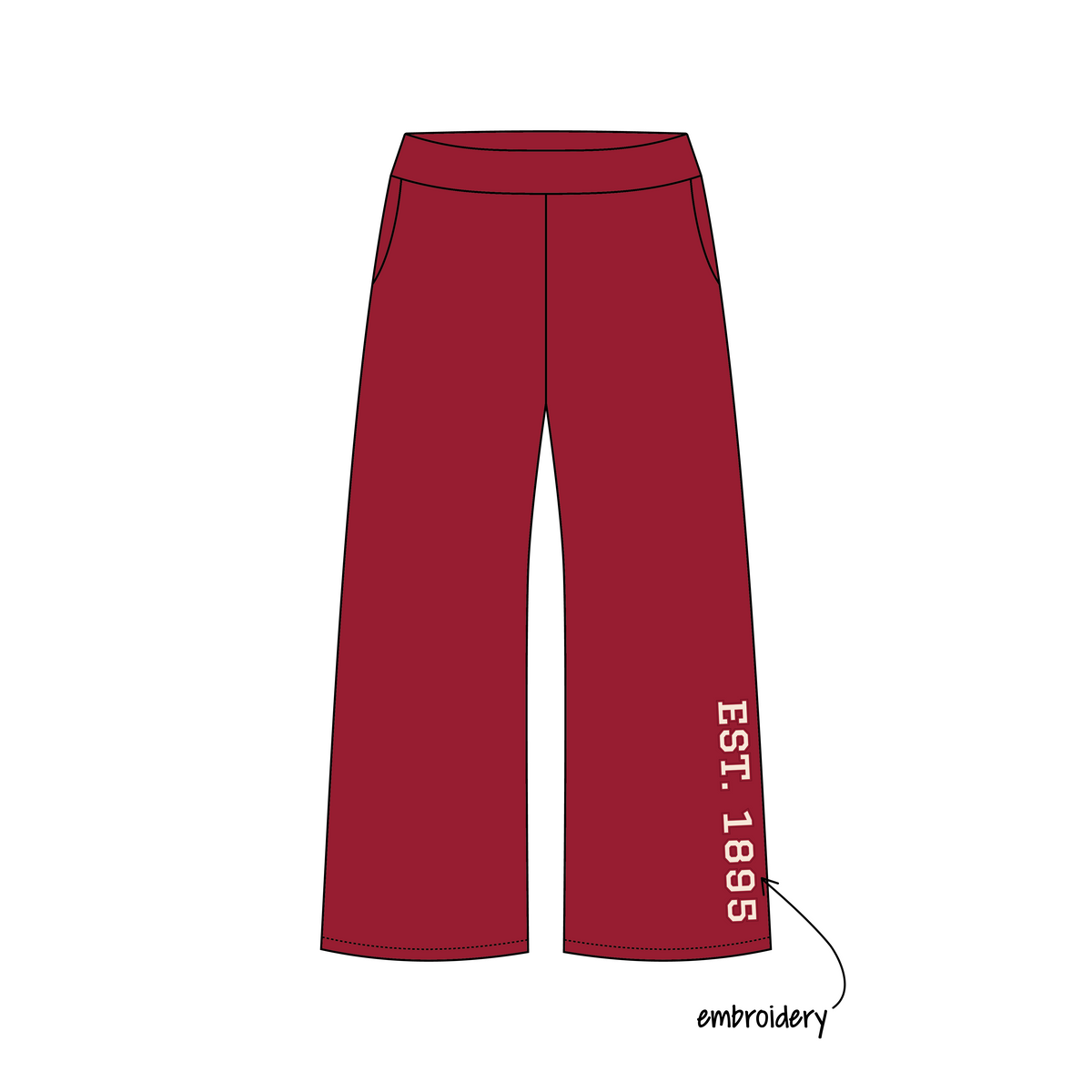 California Polytechnic State University, San Luis Obispo x Chi Omega 'Fall Merch 2026' Jagger Wide-Leg Sweatpants