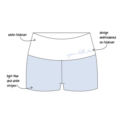 University of Illinois at Urbana-Champaign x Sigma Delta Tau 'Work week' Haven Foldover Shorts
