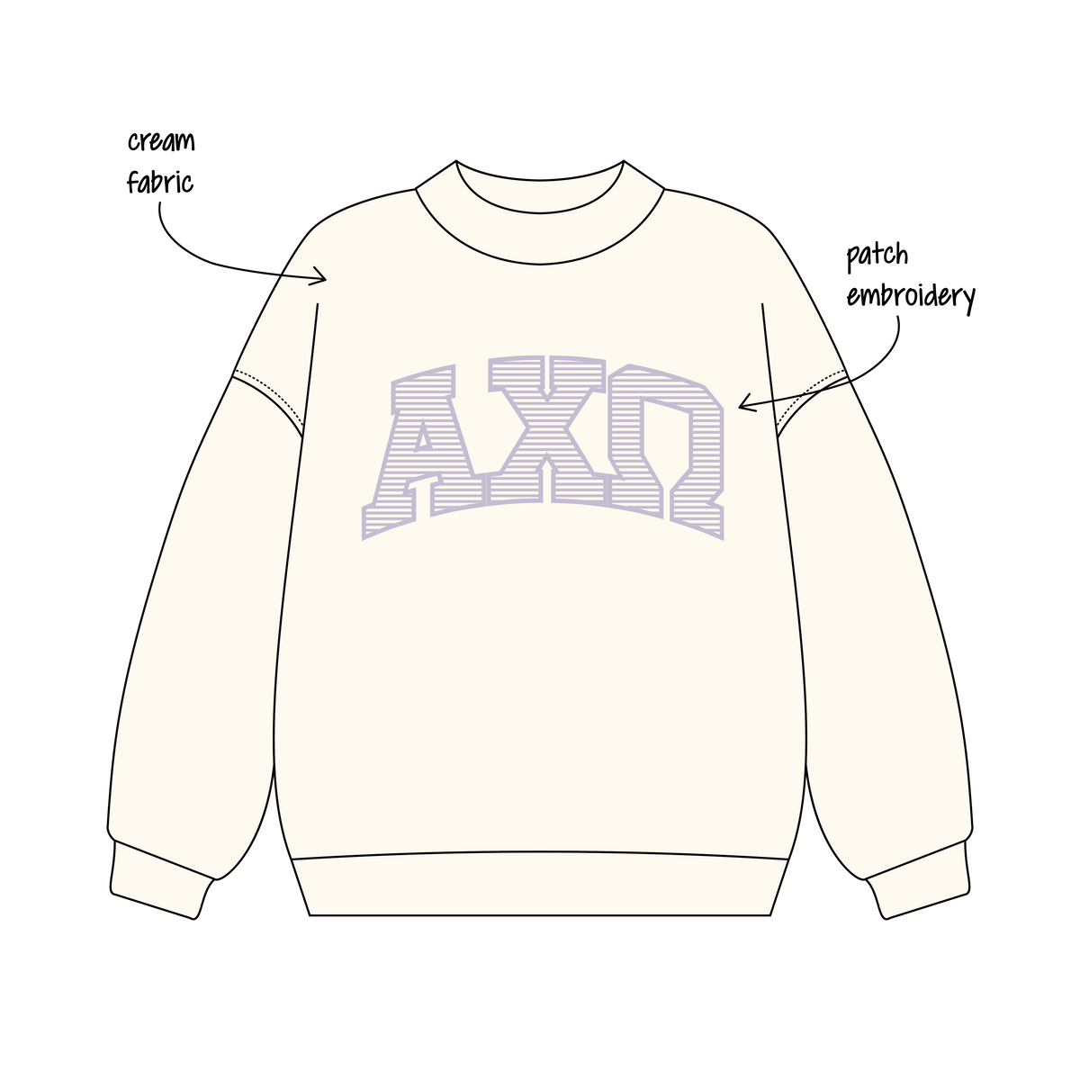 California State University, Sacramento x Alpha Chi Omega 'Fall retreat' Signature Mockneck