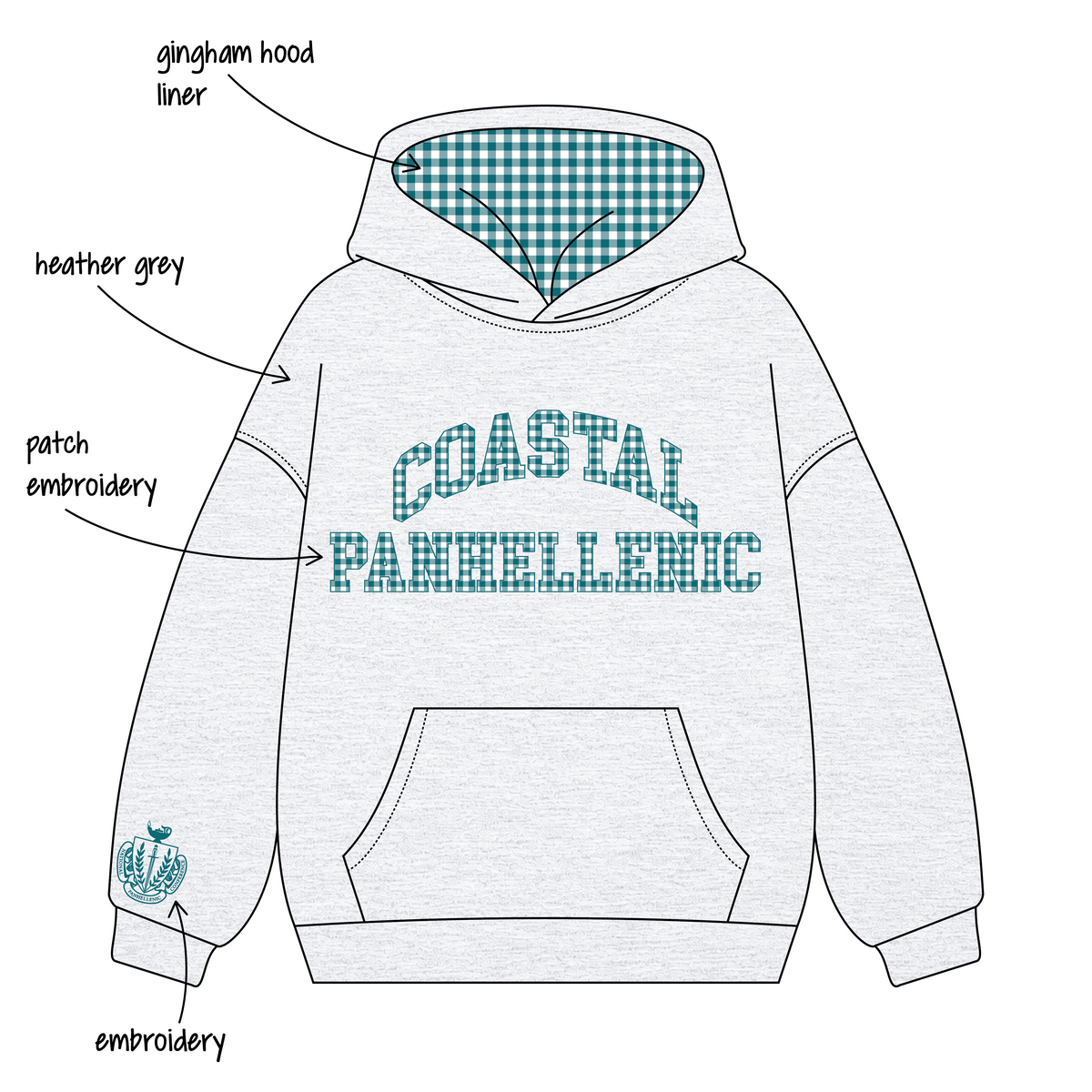 Coastal Carolina University x National Panhellenic Council 'Panhellenic Pride week' Signature Hoodie