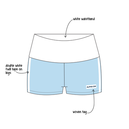 Florida Gulf Coast University x Alpha Chi Omega 'Fall Semi Formal to Disney' Haven Foldover Shorts