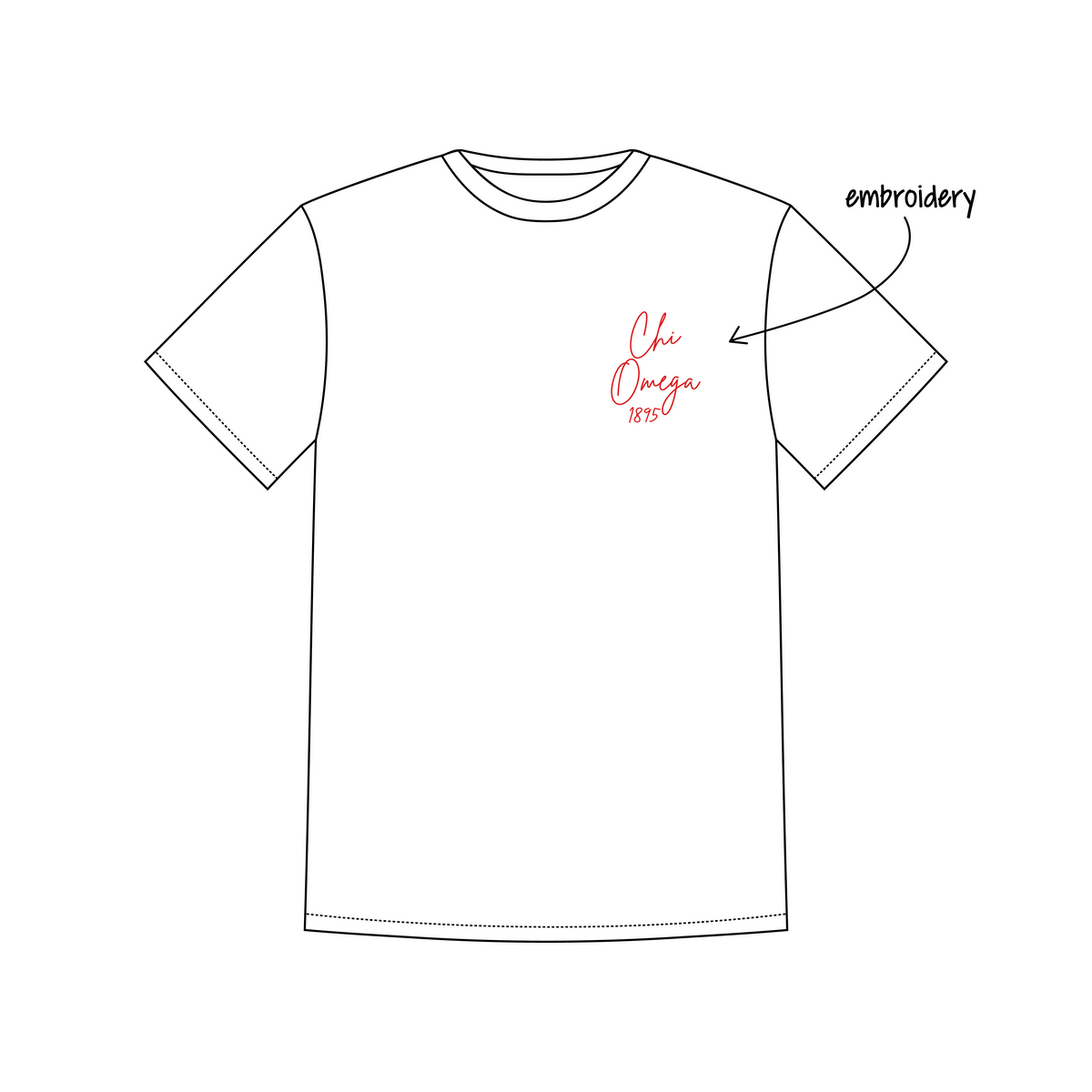 University of Arizona x Chi Omega 'House shirt' Leo T-Shirt