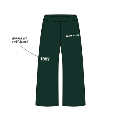 Quinnipiac University x Kappa Delta 'Fall 2026 Order' Jagger Wide-Leg Sweatpants