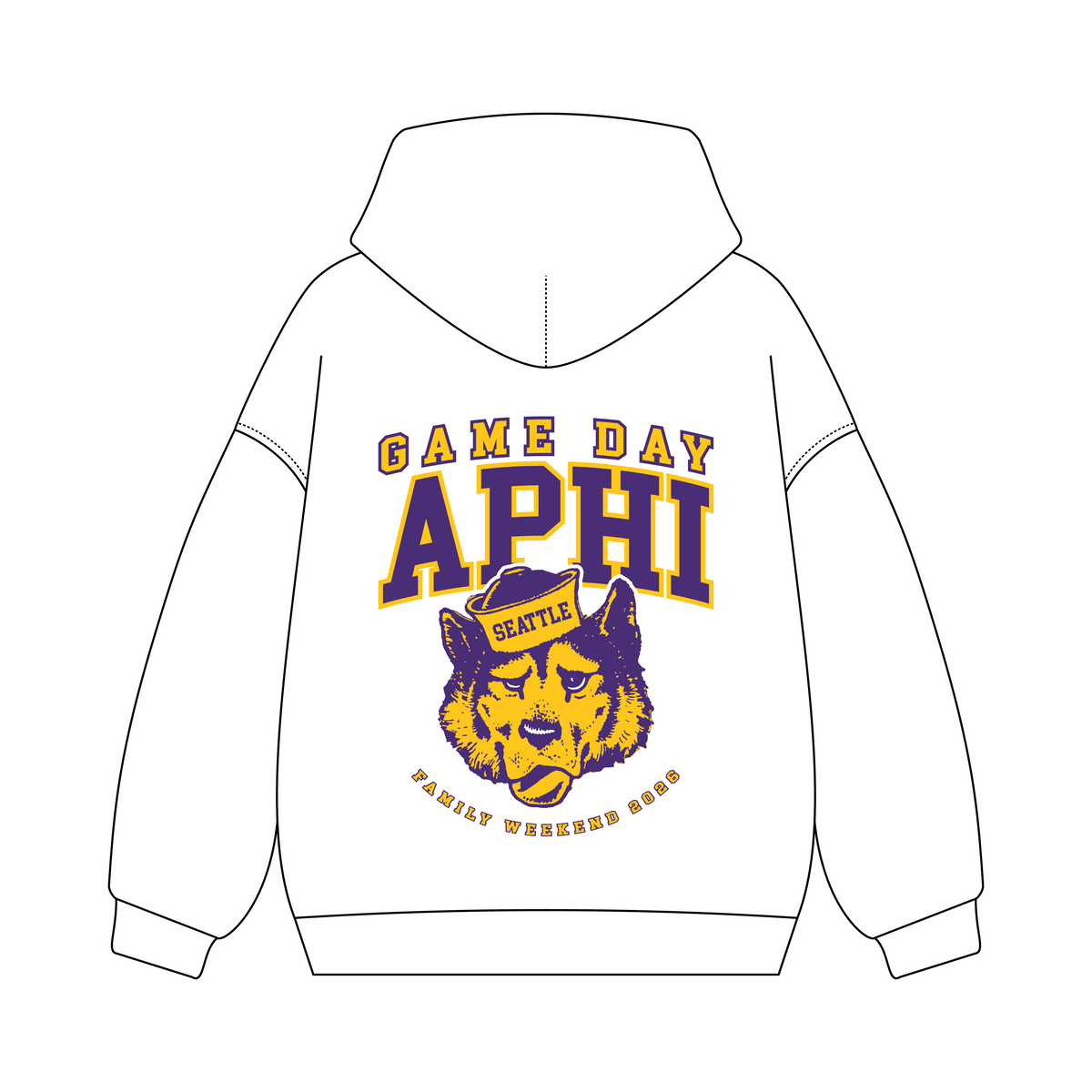 University of Washington x Alpha Phi 'Parents Weekend' Signature Zip-Up Hoodie