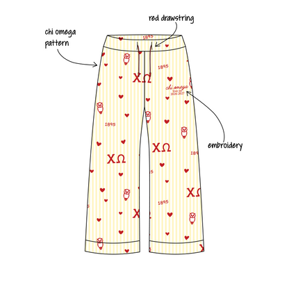 University of Arizona x Chi Omega 'Live in PJs' Signature Pajama Pants