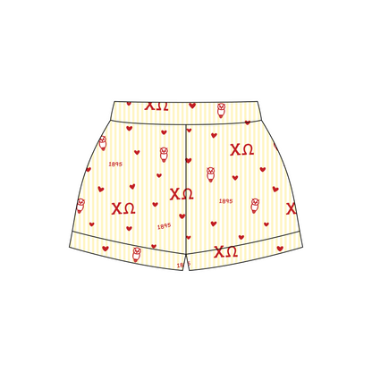 University of Arizona x Chi Omega 'Live in PJs' Signature Pajama Shorts