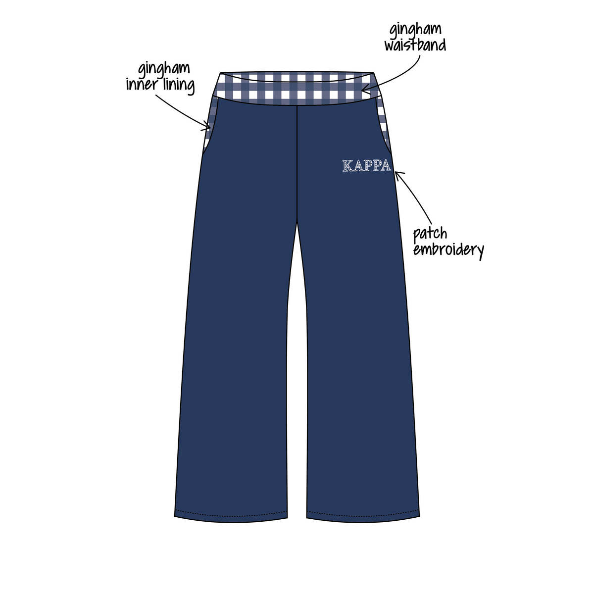 College of William & Mary x Kappa Kappa Gamma 'Fall Merch' Jagger Wide-Leg Sweatpants