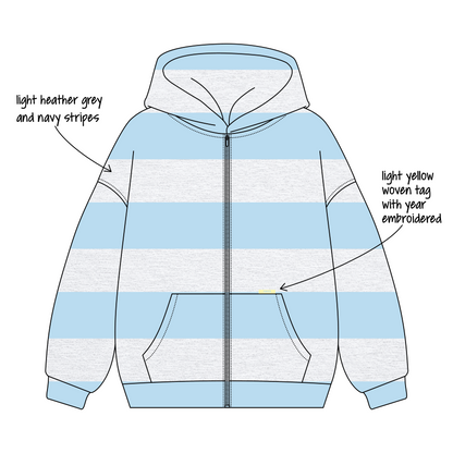 University of Missouri (Mizzou) x Phi Mu 'Initiation merch' Signature Zip-Up Hoodie