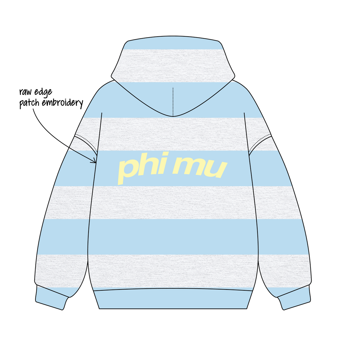 University of Missouri (Mizzou) x Phi Mu 'Initiation merch' Signature Zip-Up Hoodie