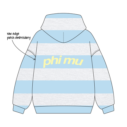University of Missouri (Mizzou) x Phi Mu 'Initiation merch' Signature Zip-Up Hoodie