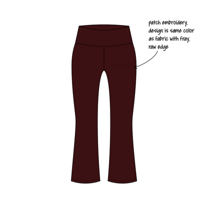 Washington State University x Pi Beta Phi 'Fall merch' Becca Foldover Yoga Pants