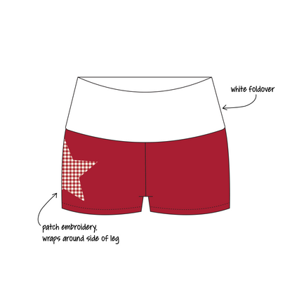 University of Arizona x Chi Omega 'Fall Philo' Haven Foldover Shorts