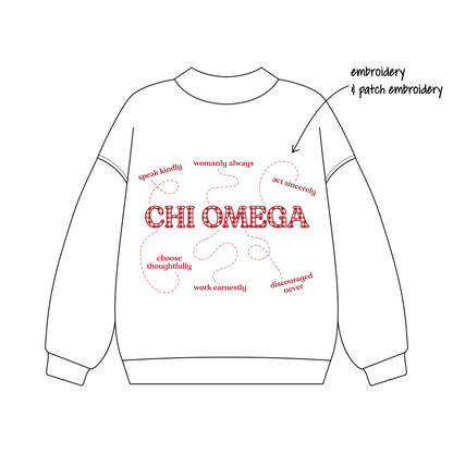 University of Arizona x Chi Omega 'Fall Philo' Signature Mockneck