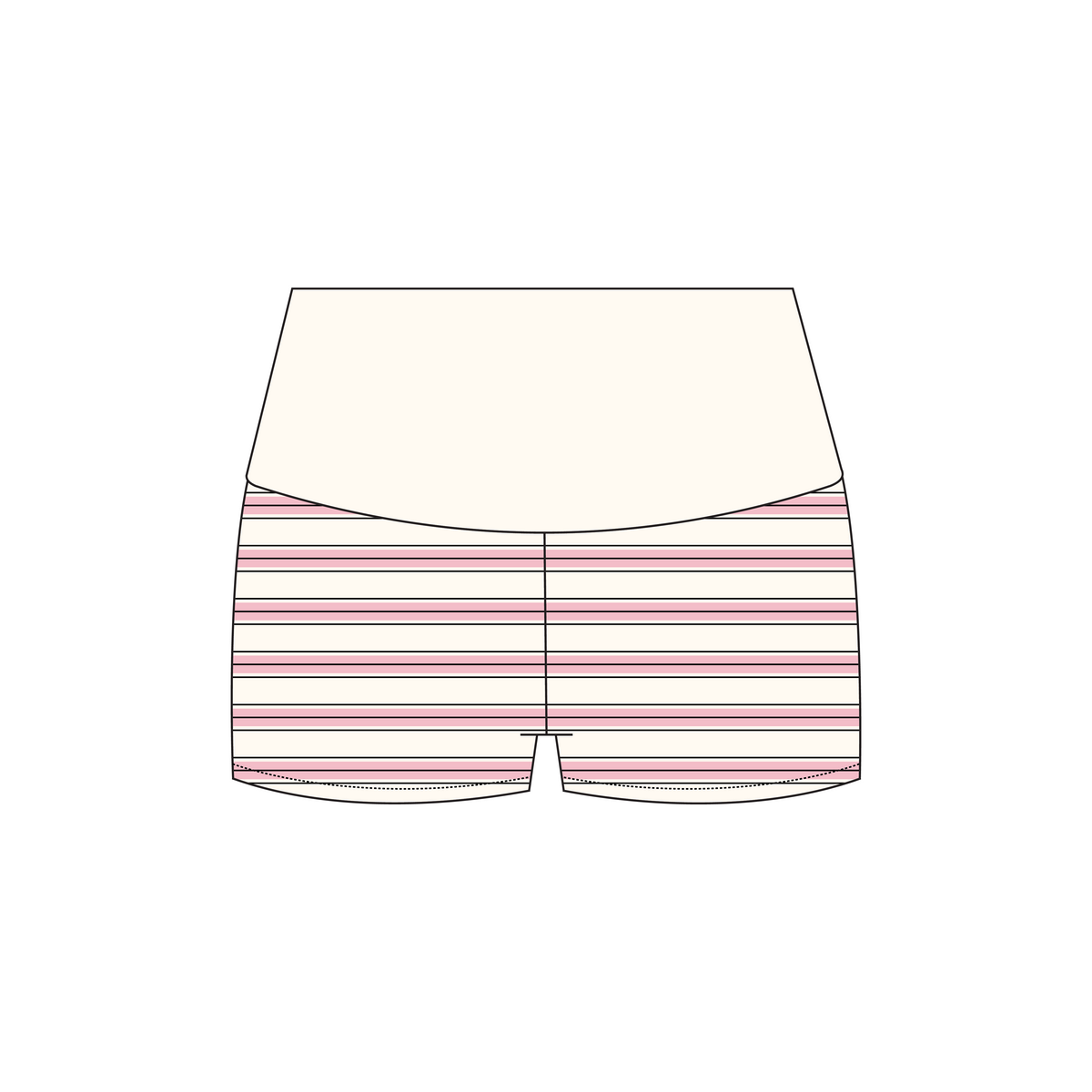 California State University, Long Beach x Delta Zeta 'Retreat' Haven Foldover Shorts