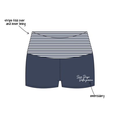 San Diego State University x Delta Gamma 'Fall Sweat Sets' Haven Foldover Shorts