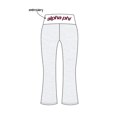 Duquesne University x Alpha Phi 'Fall merch' Becca Foldover Yoga Pants