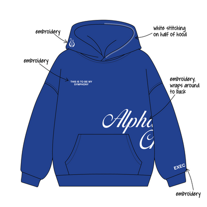 Baylor University x Alpha Chi Omega 'Exec merch' Signature Hoodie