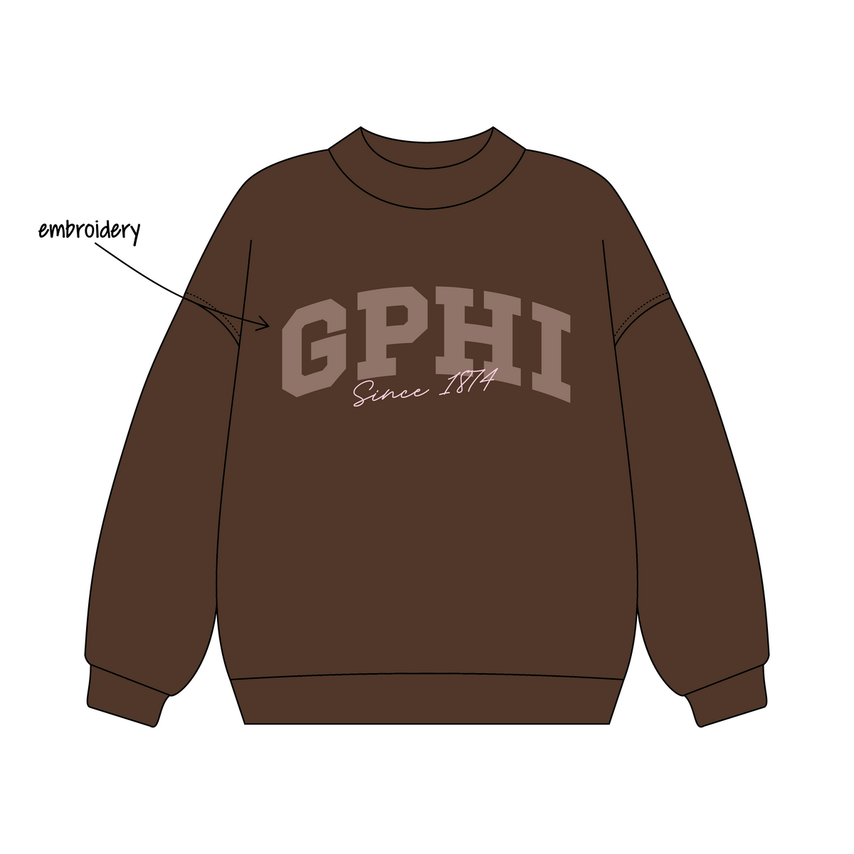 University of Washington x Gamma Phi Beta 'Fall quarter merch' Signature Mockneck