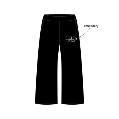 California State University, Long Beach x Delta Zeta 'exec merch' Jagger Wide-Leg Sweatpants