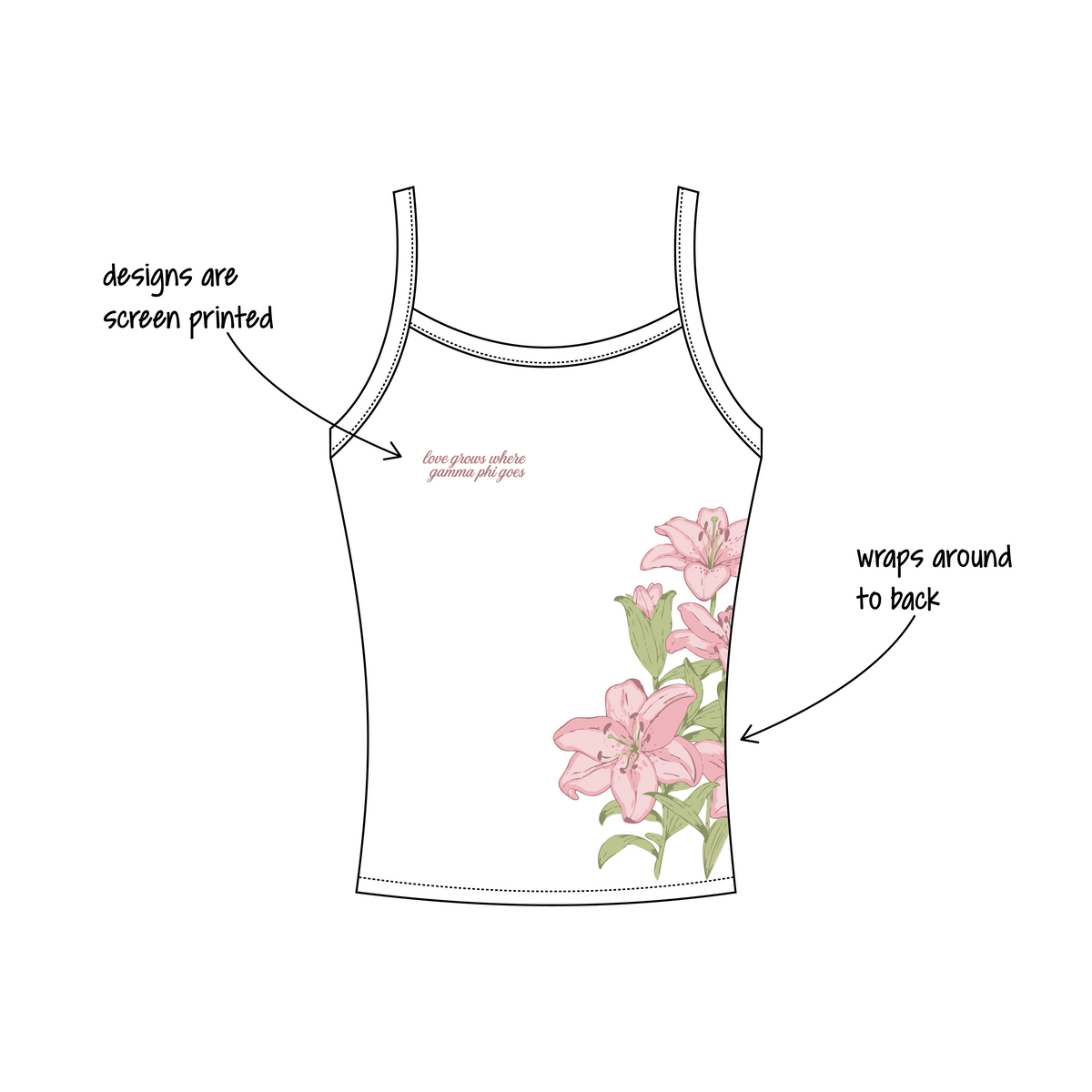 Purdue University x Gamma Phi Beta 'fall pr' Evie Tank Top