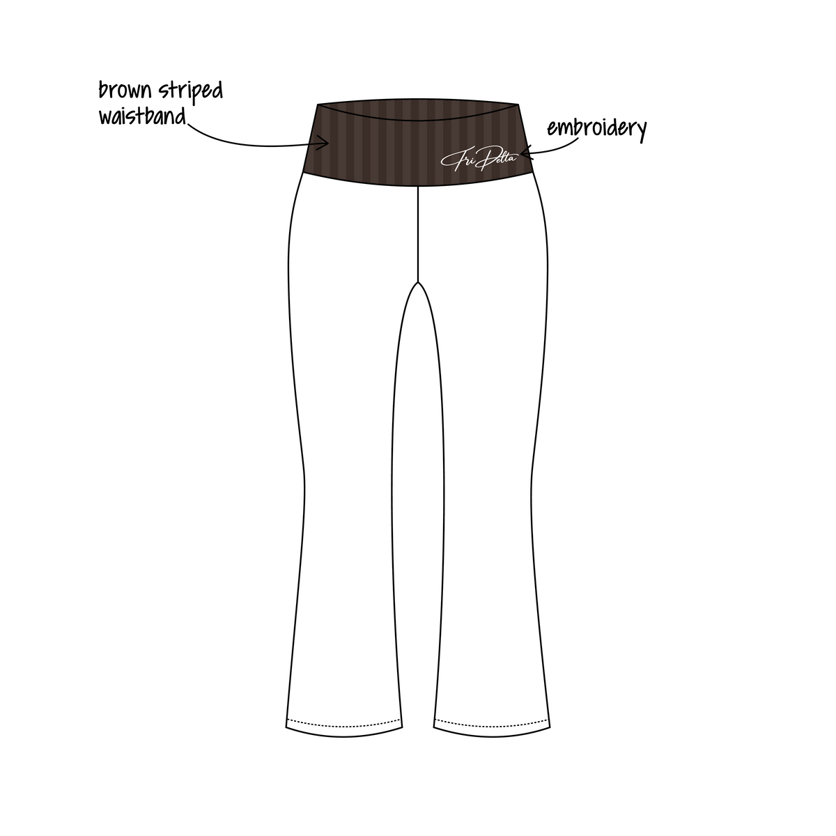 University of Cincinnati x Delta Delta Delta 'Winter set' Becca Foldover Yoga Pants
