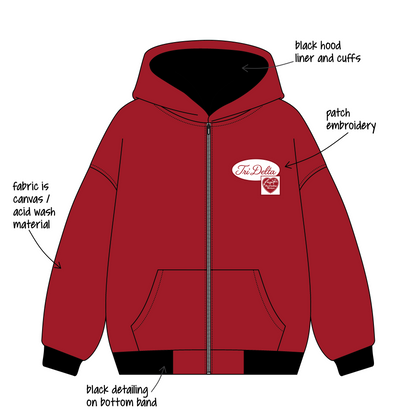 University of Michigan x Delta Delta Delta 'Fall' Signature Workwear Zip-Up Hoodie