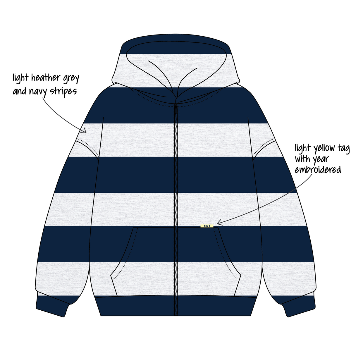 Northeastern University x Sigma Kappa 'Fall '26 drop' Signature Zip-Up Hoodie