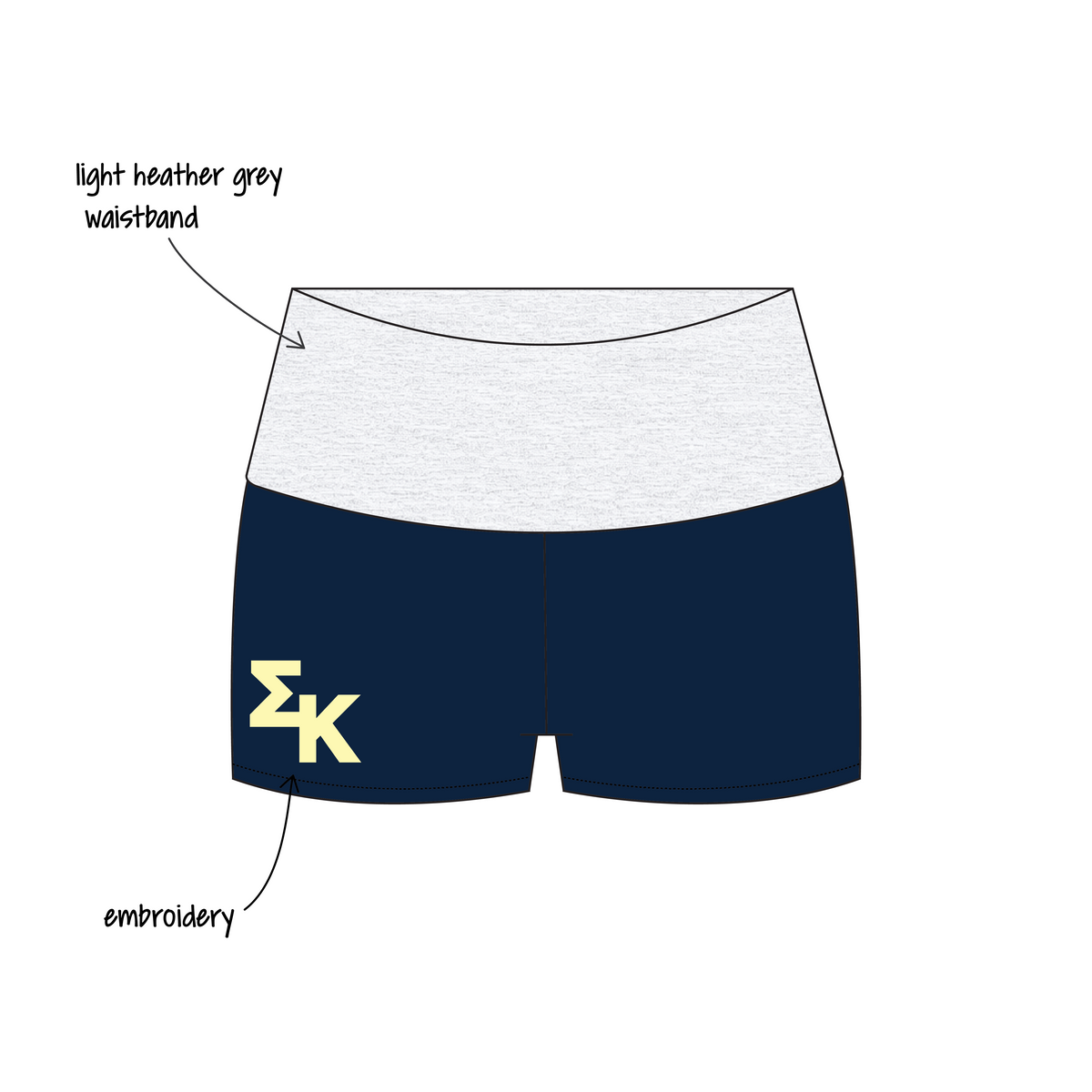 Northeastern University x Sigma Kappa 'Fall '26 drop' Haven Foldover Shorts