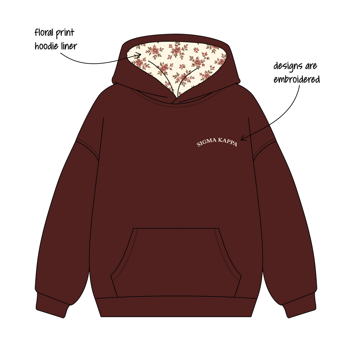Northeastern University x Sigma Kappa 'Fall '26 drop' Signature Hoodie