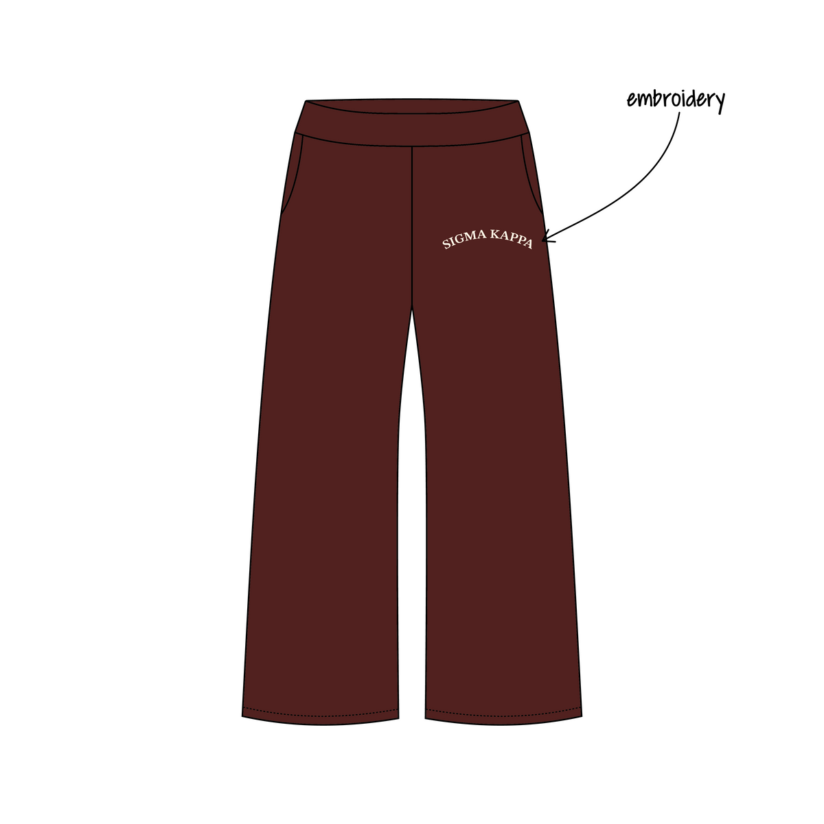 Northeastern University x Sigma Kappa 'Fall '26 drop' Jagger Wide-Leg Sweatpants