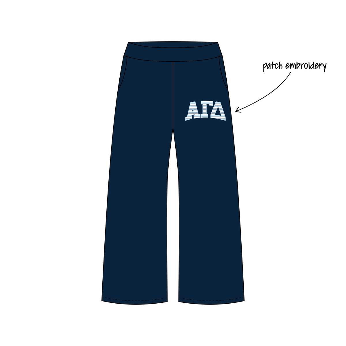 Lehigh University x Alpha Gamma Delta 'Winter Merch' Jagger Wide-Leg Sweatpants