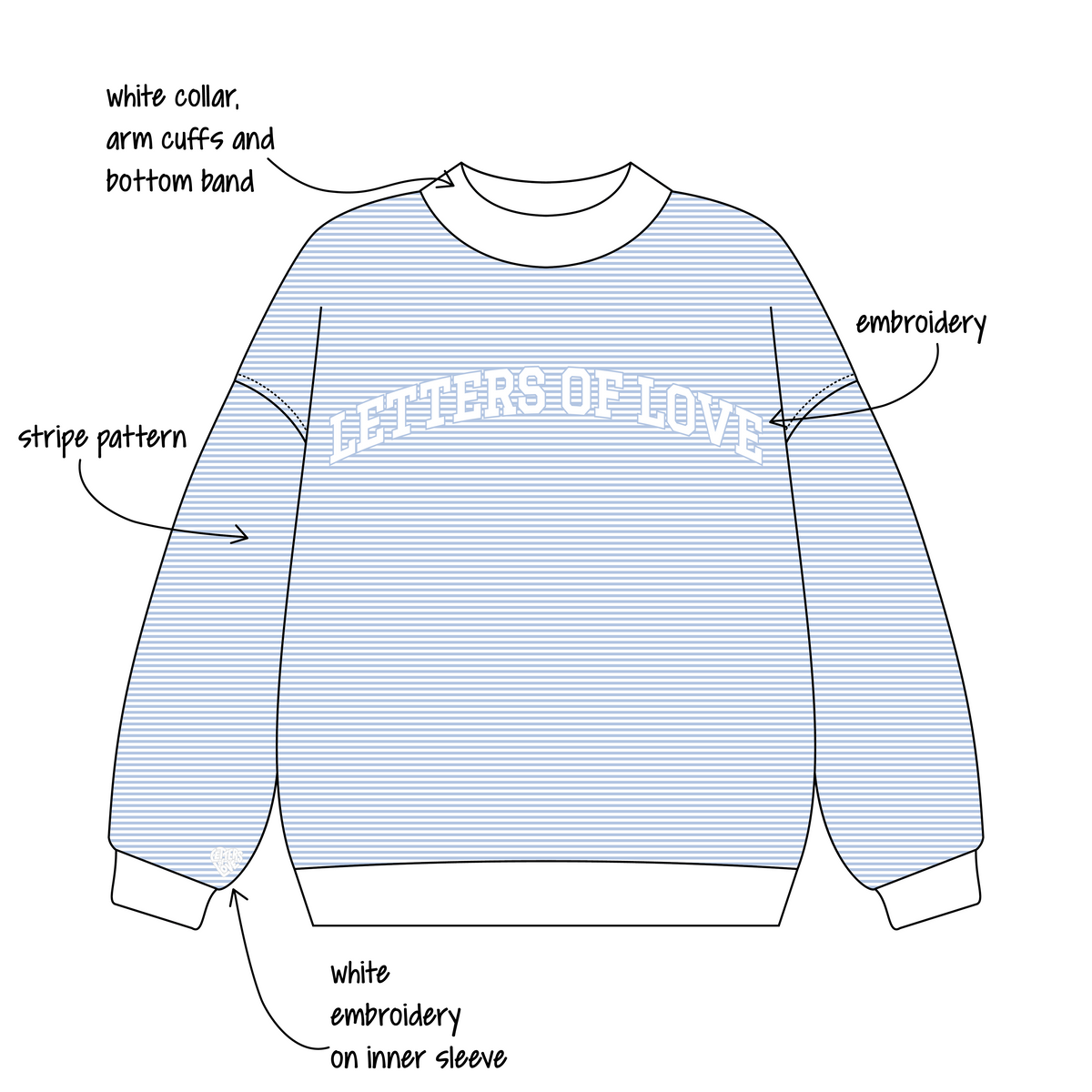 Landmark College x Letters of Love Marquette 'Letters of Love Fall Merch Drop' Signature Mockneck