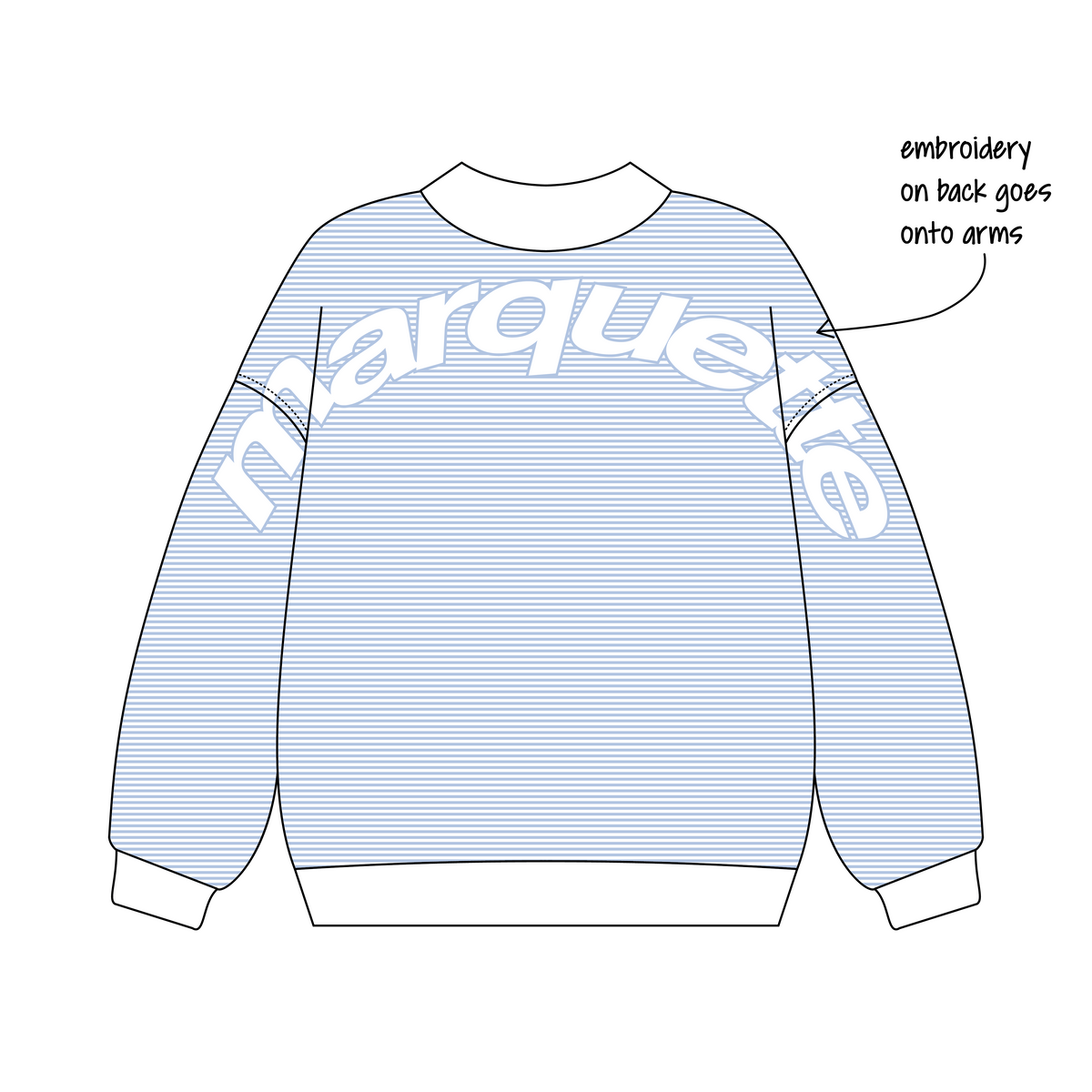 Landmark College x Letters of Love Marquette 'Letters of Love Fall Merch Drop' Signature Mockneck
