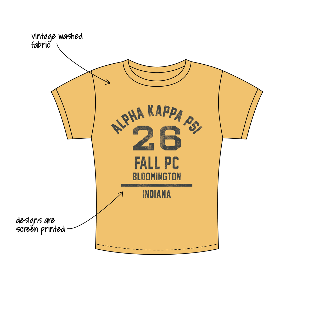 Indiana University Bloomington x Alpha Kappa Psi 'Fall PC 2026 Retreat' Charlie Baby Tee