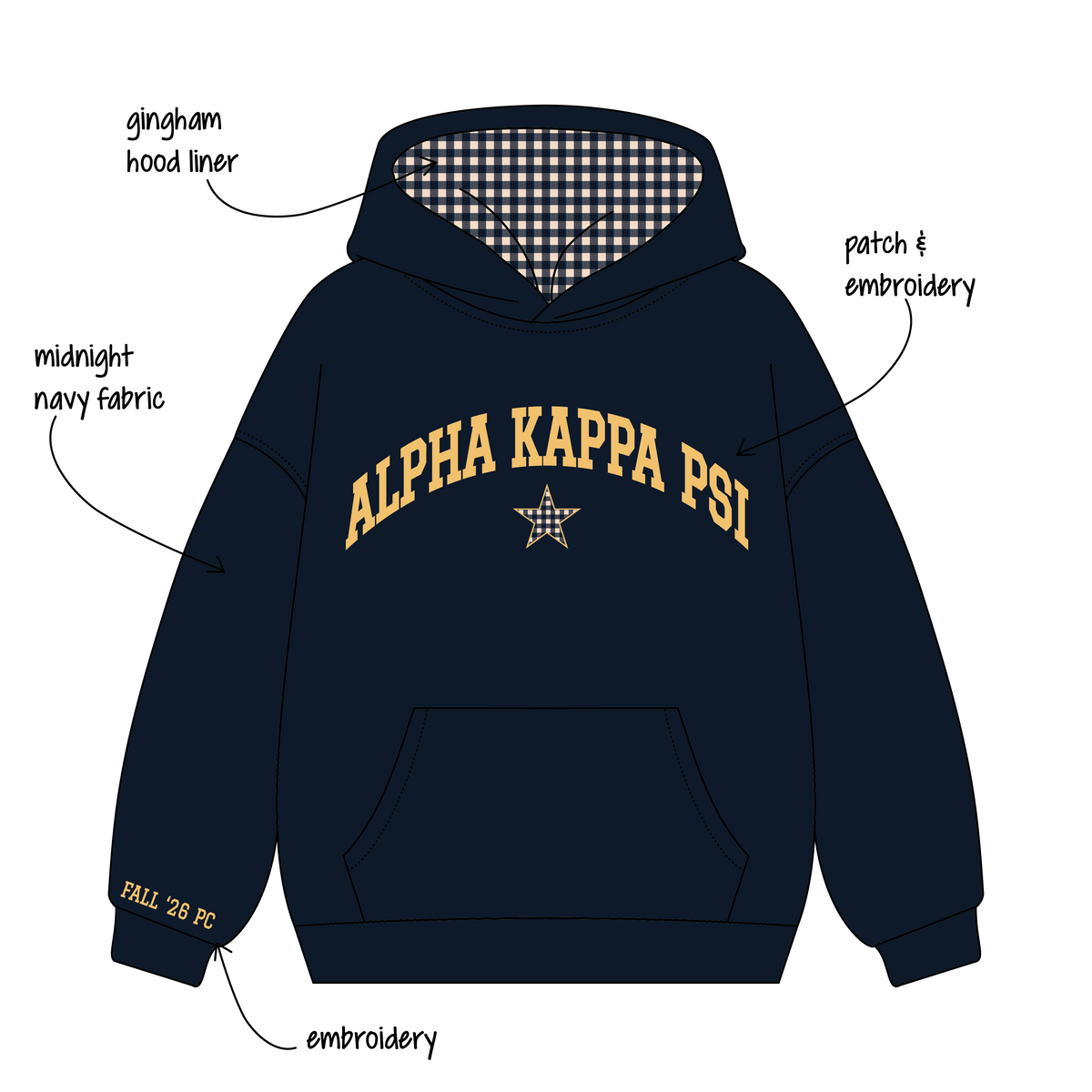 Indiana University Bloomington x Alpha Kappa Psi 'Fall PC 2026 Retreat' Signature Hoodie