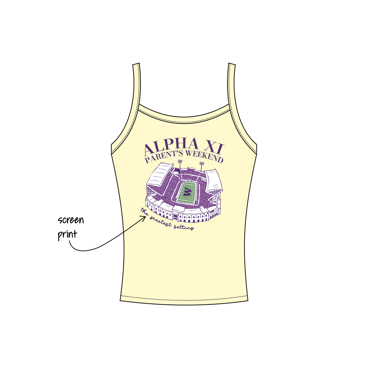 University of Washington x Alpha Xi Delta 'Parents/Family Weekend' Evie Tank Top
