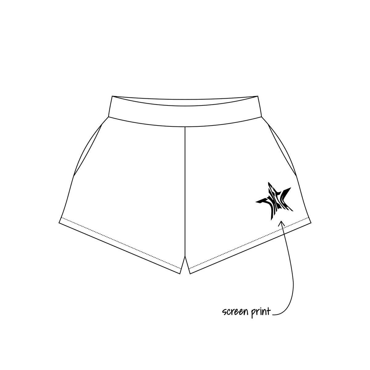 Southern Methodist University x Kappa Alpha Theta 'Twin Star Reveal' Los Angeles Apparel Midweight Sweatshorts MWF314