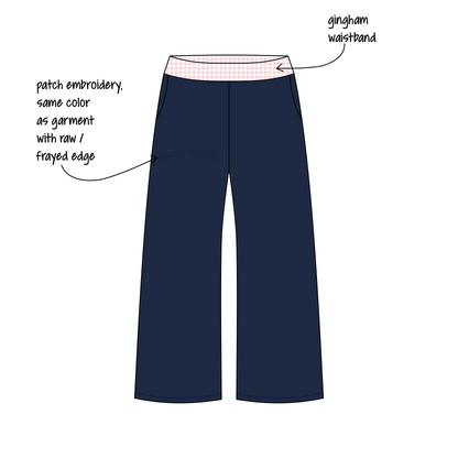 Lafayette College x Delta Gamma 'Fall merch 2026' Jagger Wide-Leg Sweatpants