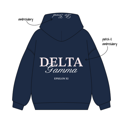 Lafayette College x Delta Gamma 'Fall merch 2026' Signature Hoodie