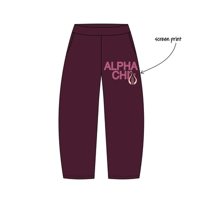 University of South Carolina x Alpha Chi Omega 'Mc 24 merch' Riley Wide Sweatpants
