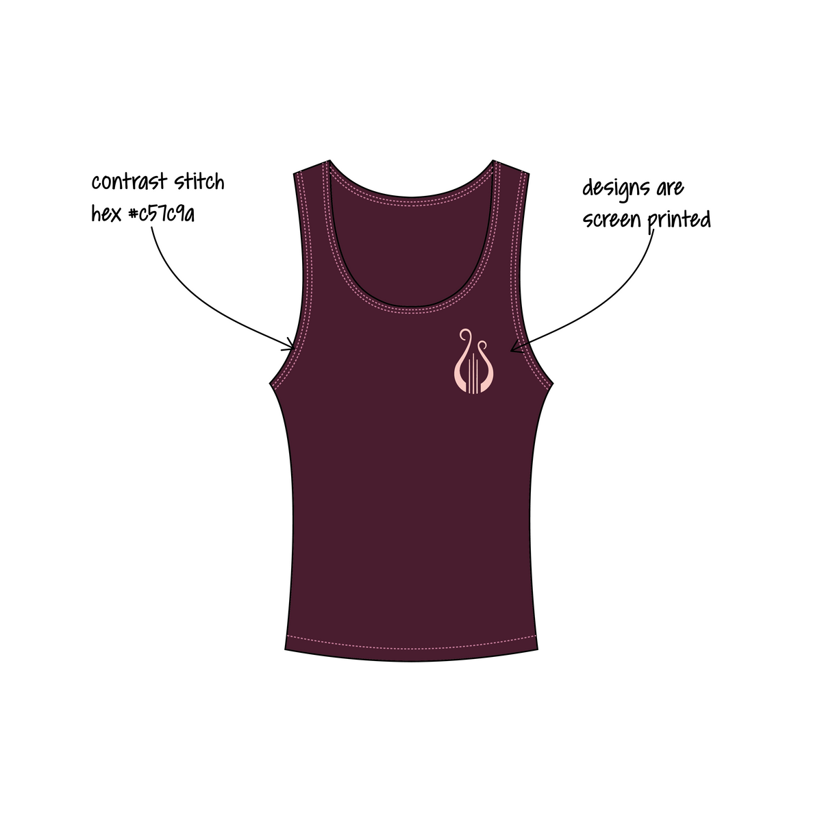 University of South Carolina x Alpha Chi Omega 'Mc 24 merch' Hailey Tank Top