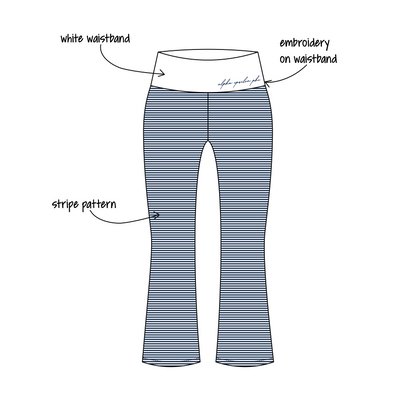 Cornell University x Alpha Epsilon Phi 'Fall 2026 Semester Merch' Becca Foldover Yoga Pants